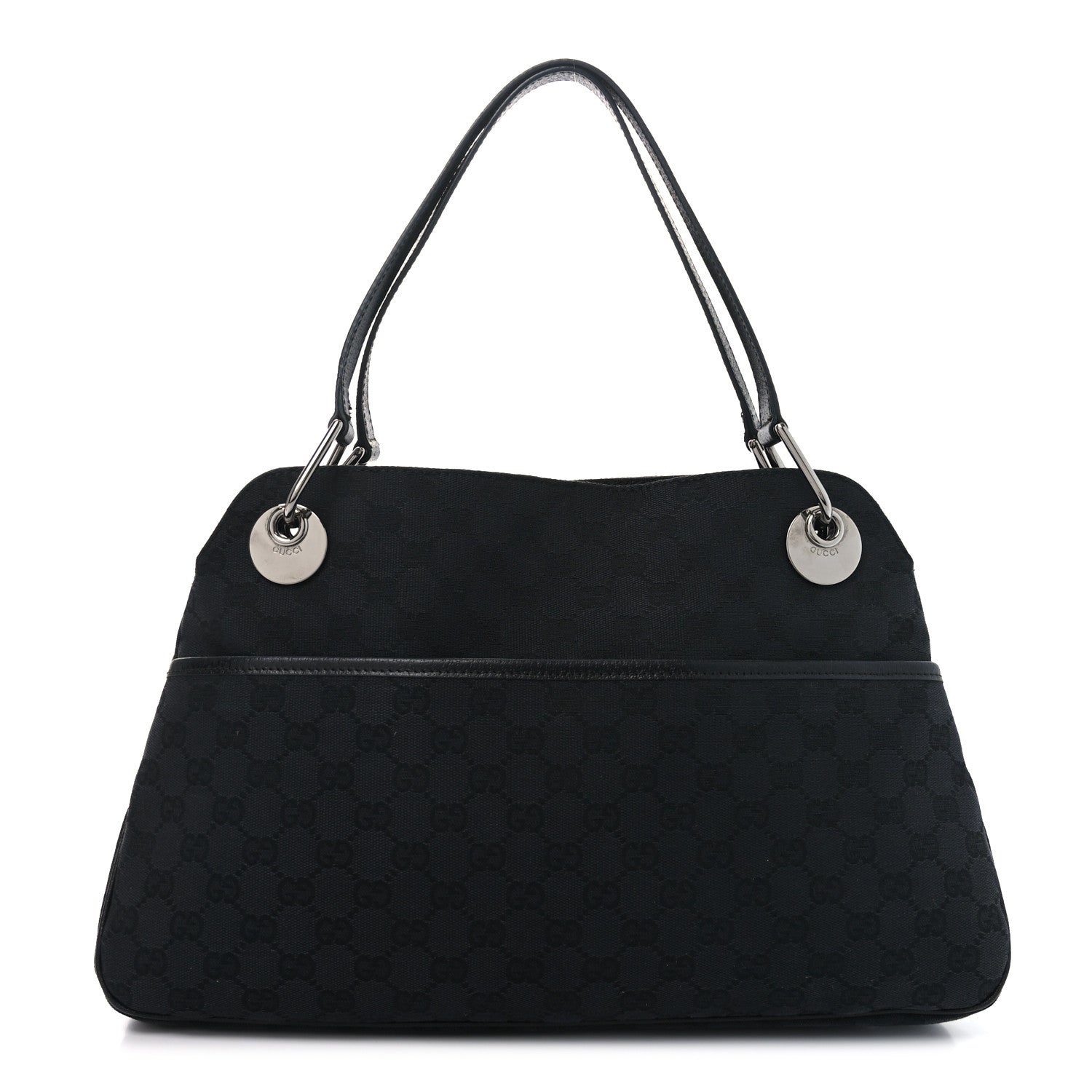 Gucci Monogram Medium Eclipse Shoulder Bag Black 1 of 10