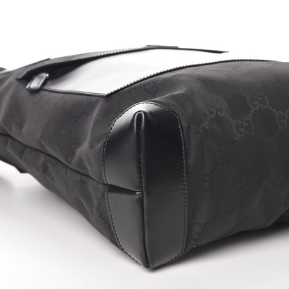 Gucci Nylon Calfskin Monogram Tall Tote Black 5 of 9