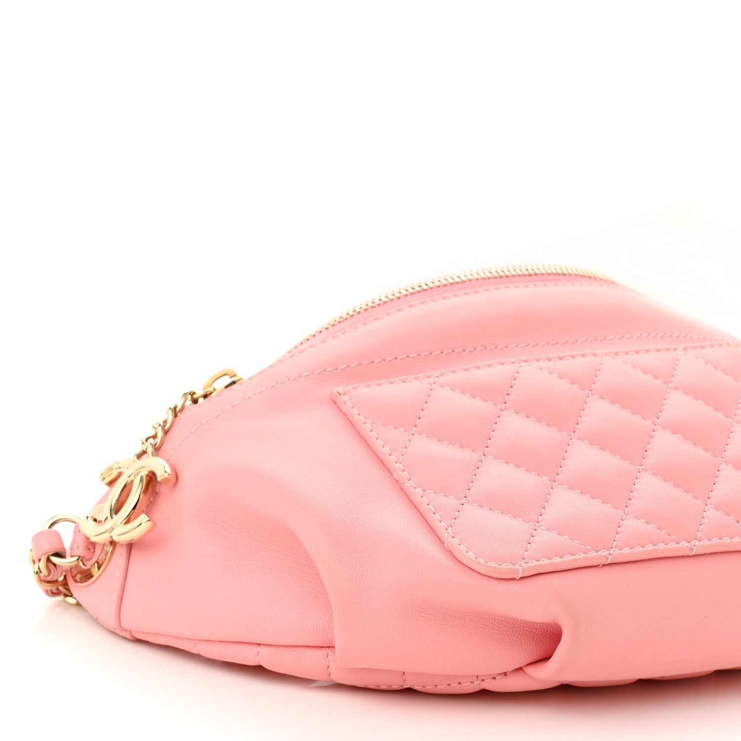 Chanel Lambskin Quilted Bi Waist Bag Fanny Pack Pink 9 of 10