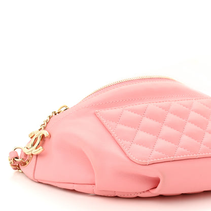 Chanel Lambskin Quilted Bi Waist Bag Fanny Pack Pink 9 of 10