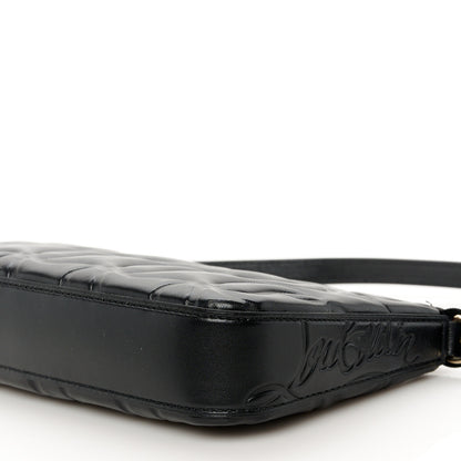 Christian Louboutin Calfskin Embossed Loubila Shoulder Bag Black 9 of 9