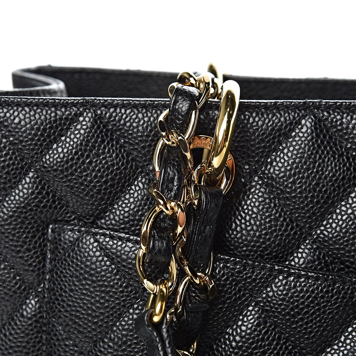 Caviar Quilted Grand Shopping Tote GST Black