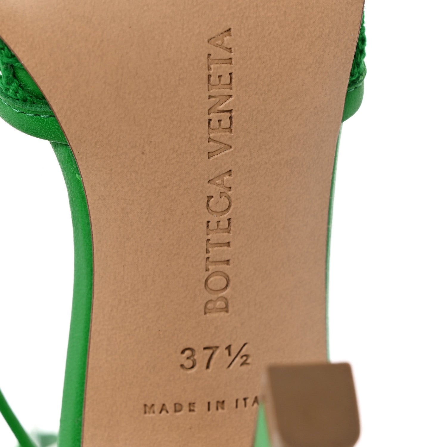 Bottega Veneta Mesh Nappa Stretch Ankle Tie 90mm Sandals 37.5 Grass 6 of 10