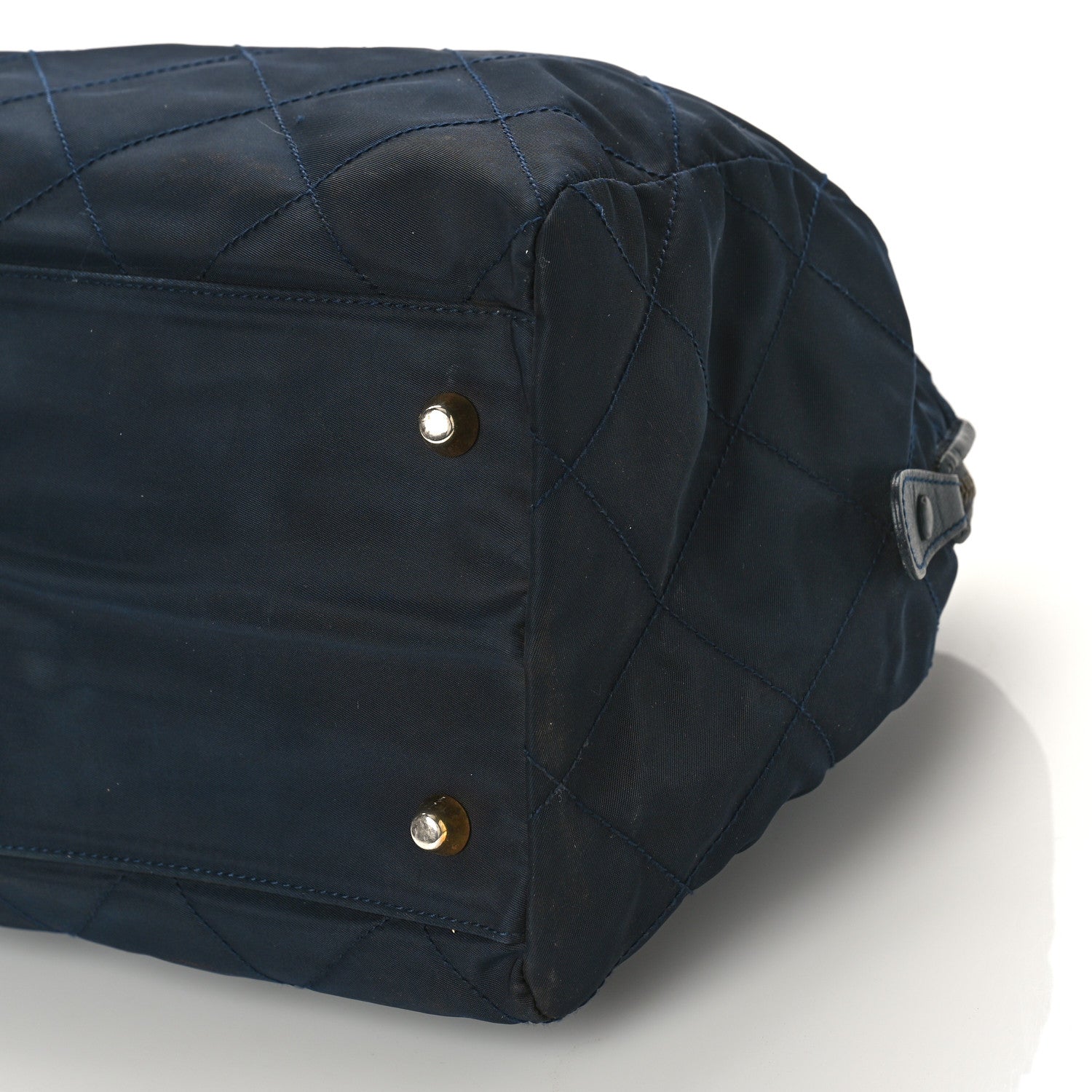 Prada Nylon Tessuto Impuntu Quilted Shoulder Bag Navy 8 of 11