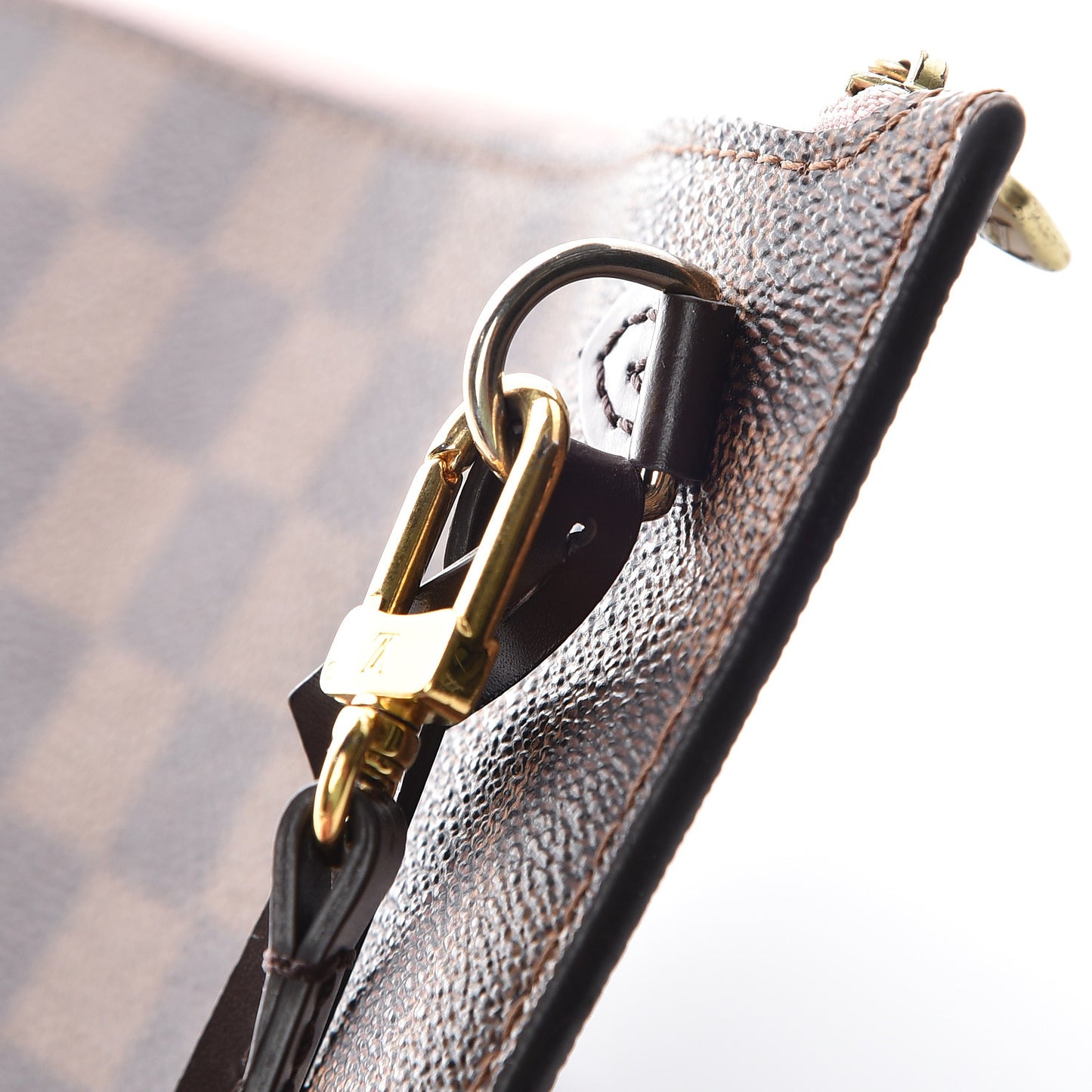Damier Ebene Neverfull MM GM Pochette Rose Ballerine