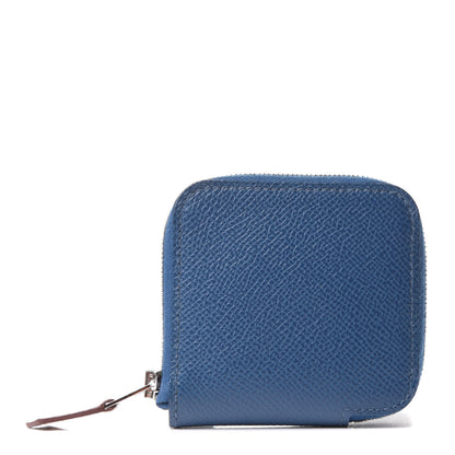 Hermes Epsom Silk'in Coin Purse Deep Bleu 1 of 7