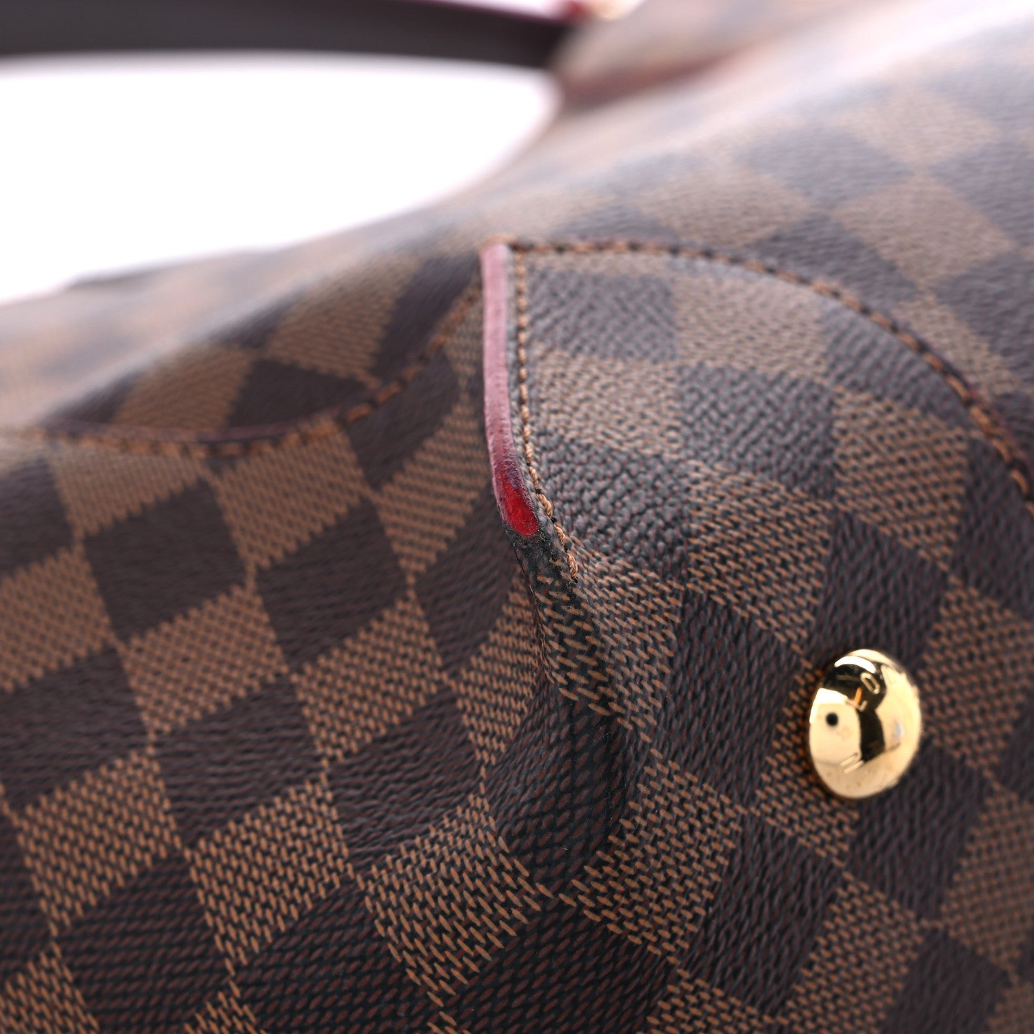 Louis Vuitton Damier Ebene Caissa Hobo Cherry 8 of 16