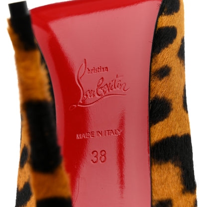 Christian Louboutin Calf Hair Leopard Kate 100 Pumps 38 Spicy 7 of 8