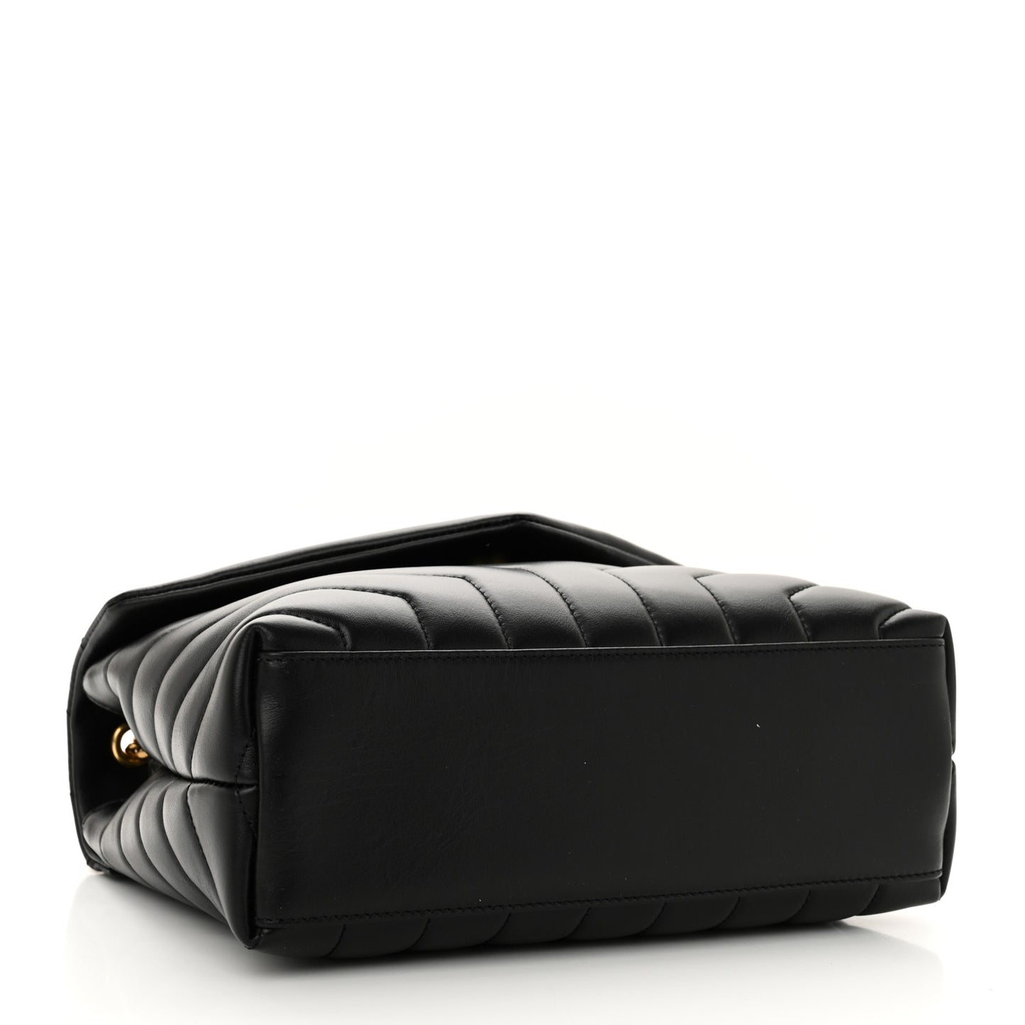 Calfskin Y Quilted Monogram Small Loulou Chain Satchel Black