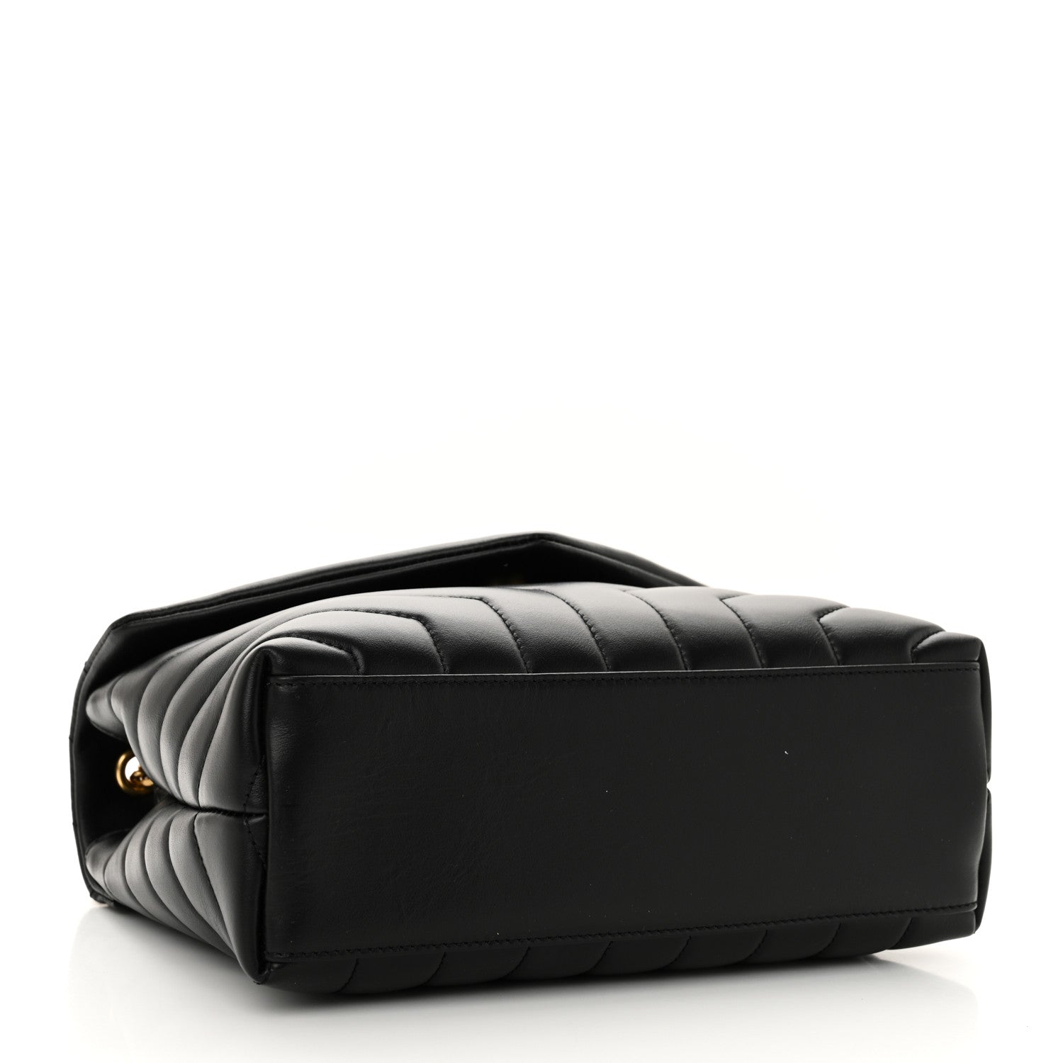 Saint Laurent Calfskin Y Quilted Monogram Small Loulou Chain Satchel Black 4 of 9