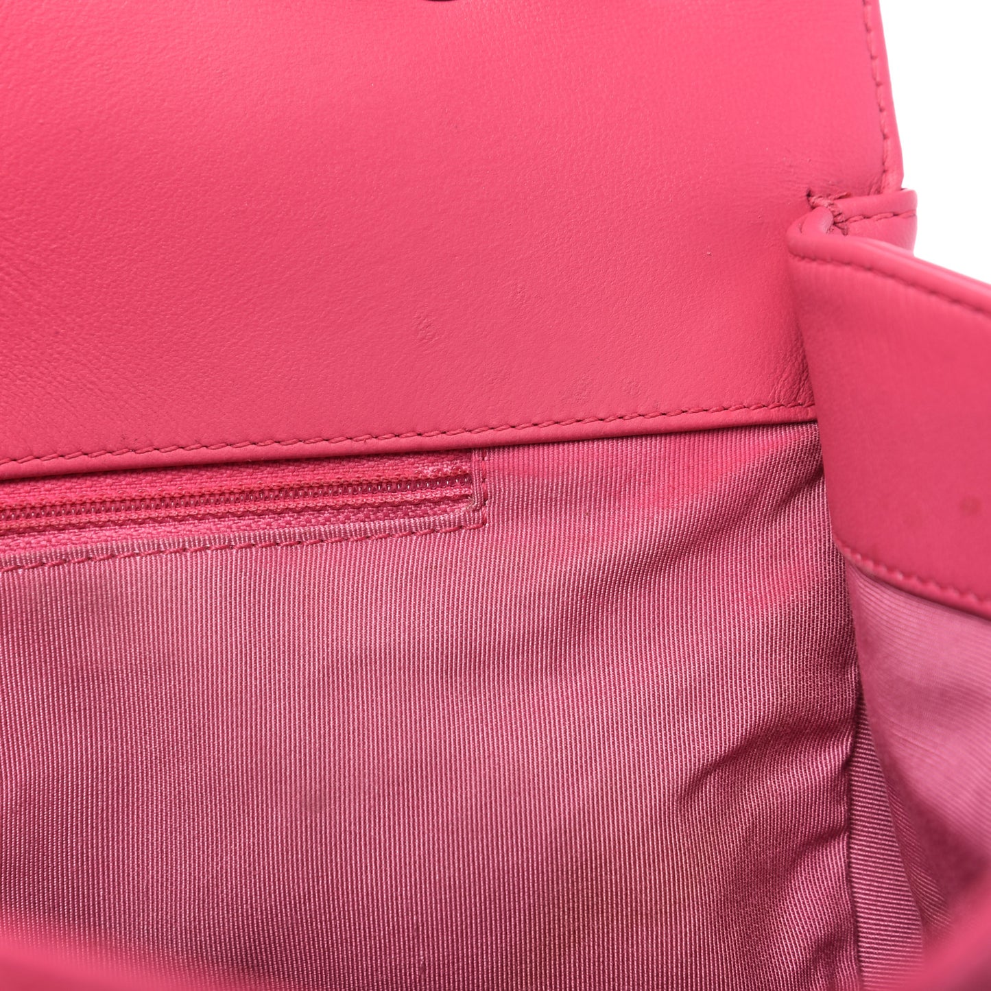 Lambskin Quilted Jumbo Mademoiselle Chic Flap Fuchsia