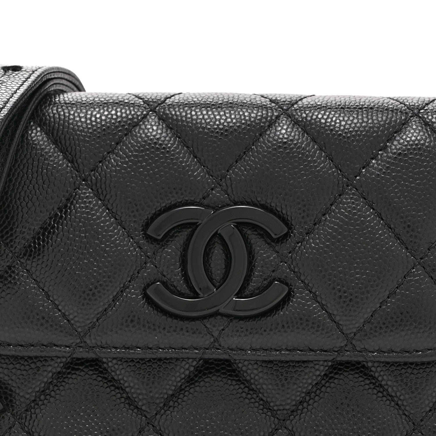 Chanel Caviar Quilted My Everything Belt Flap Card Holder Black 9 of 12
