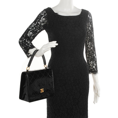 Chanel Patent Medium Kelly Flap Bag Black 2 of 8