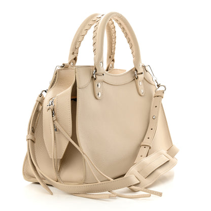 Balenciaga Grained Calfskin Neo Classic Silver Hardware S City Cream 3 of 9