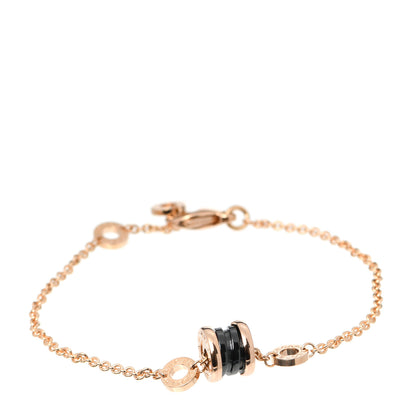 Bulgari 18K Rose Gold Black Ceramic B.Zero1 Bracelet 1 of 6