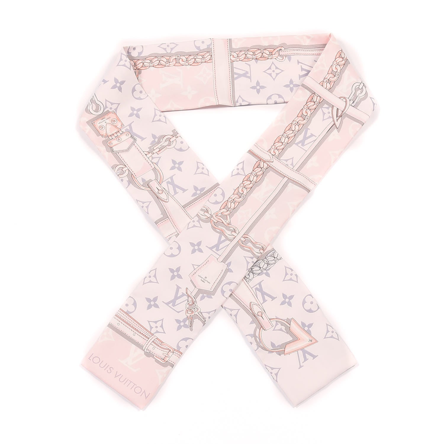 Louis Vuitton Silk Monogram Confidential Bandeau Light Pink 1 of 4