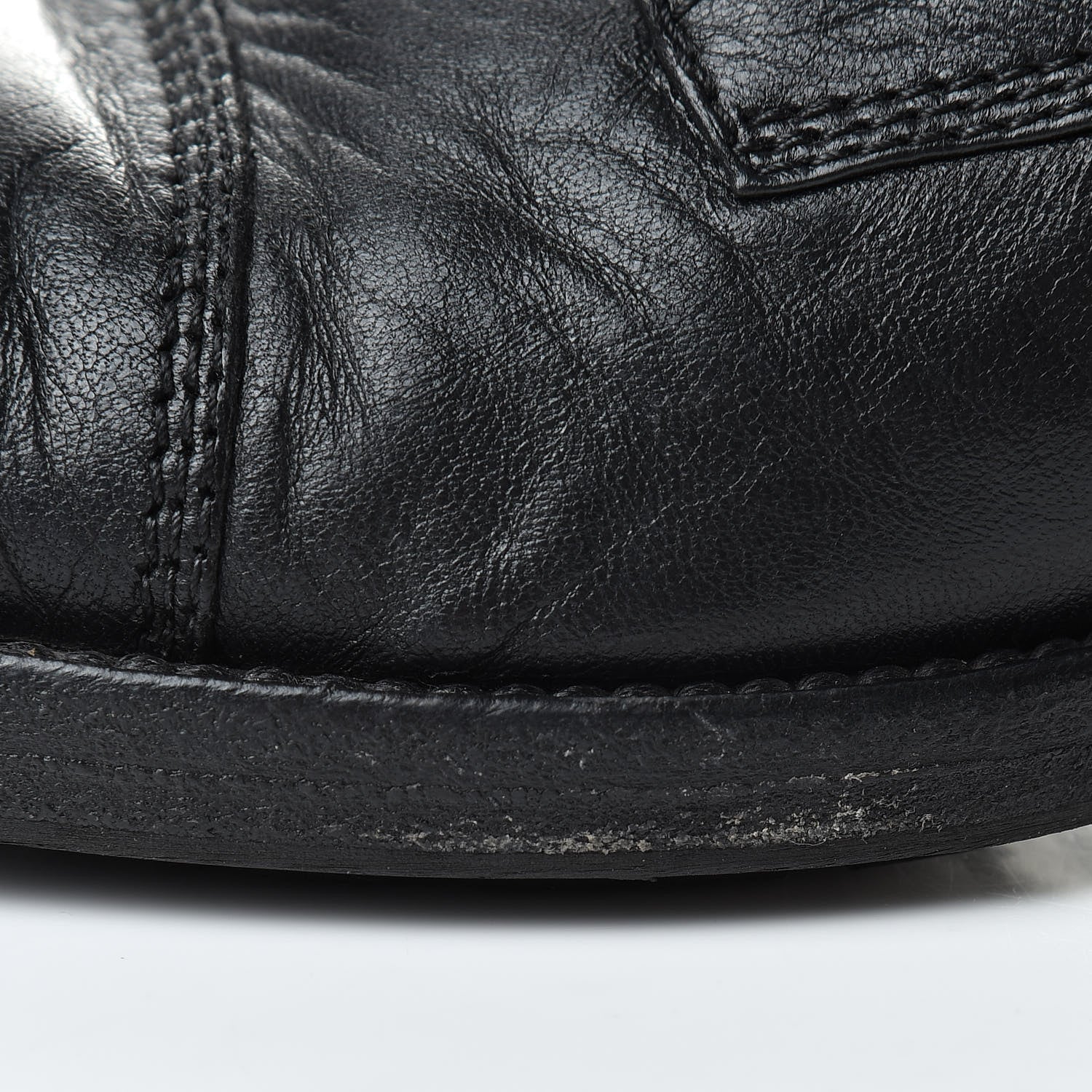 Chanel Calfskin Quilted Combat Boots 38.5 Black 10 of 13
