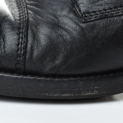 Chanel Calfskin Quilted Combat Boots 38.5 Black 10 of 13