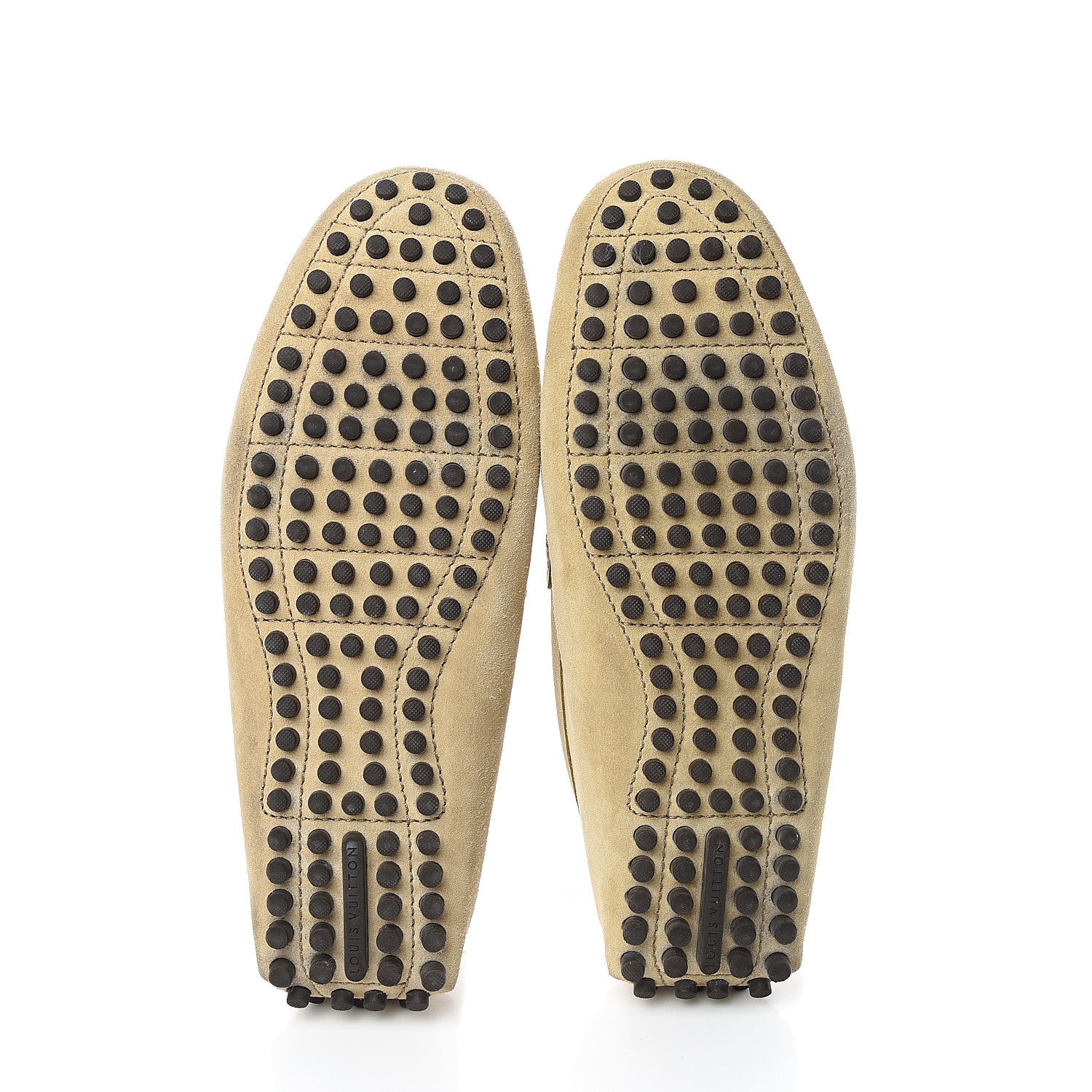 Louis Vuitton Suede Calfskin LV Porto Vecchio Moccasin Loafers 6.5 Beige 5 of 9