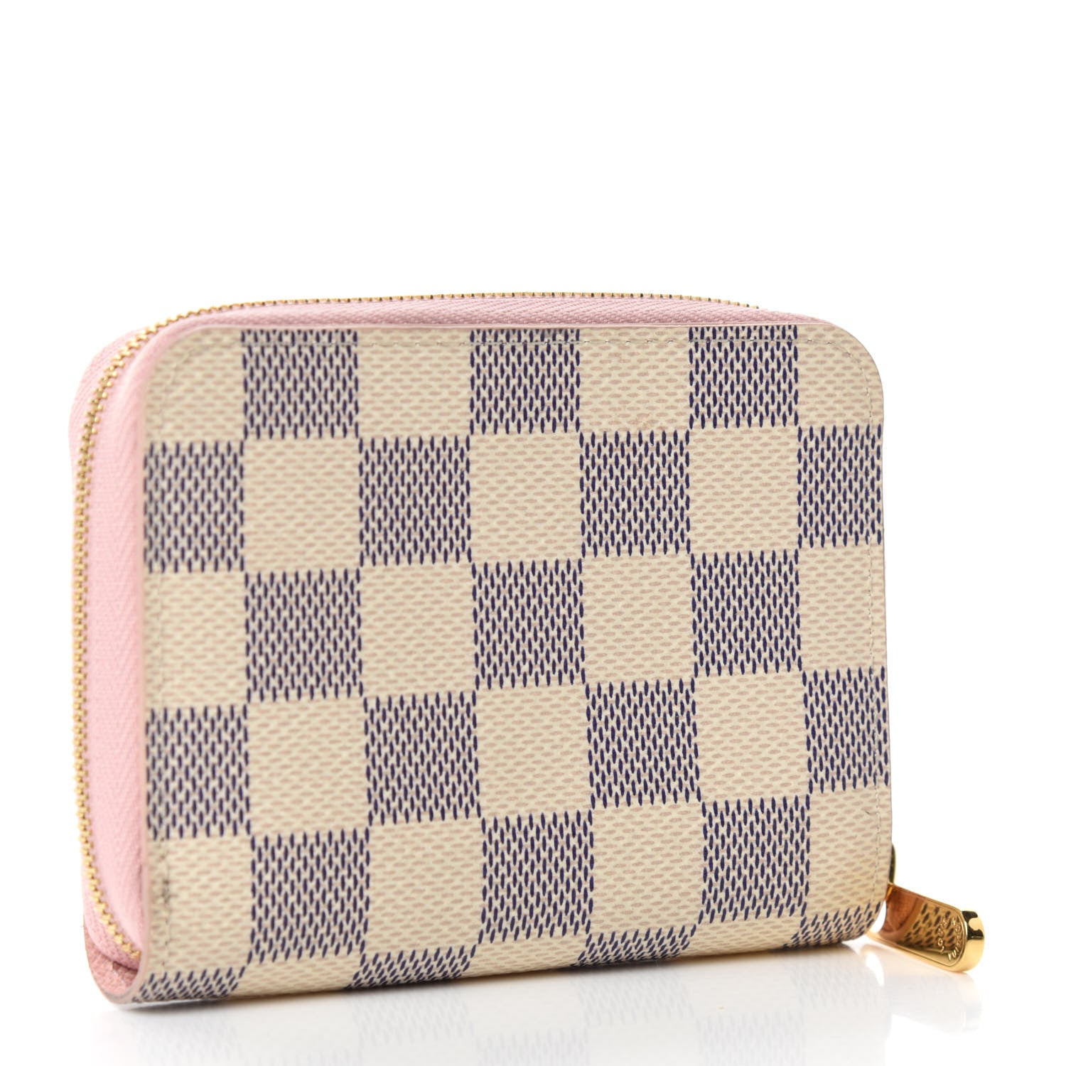 Louis Vuitton Damier Azur Zippy Coin Purse Rose Ballerine 3 of 8