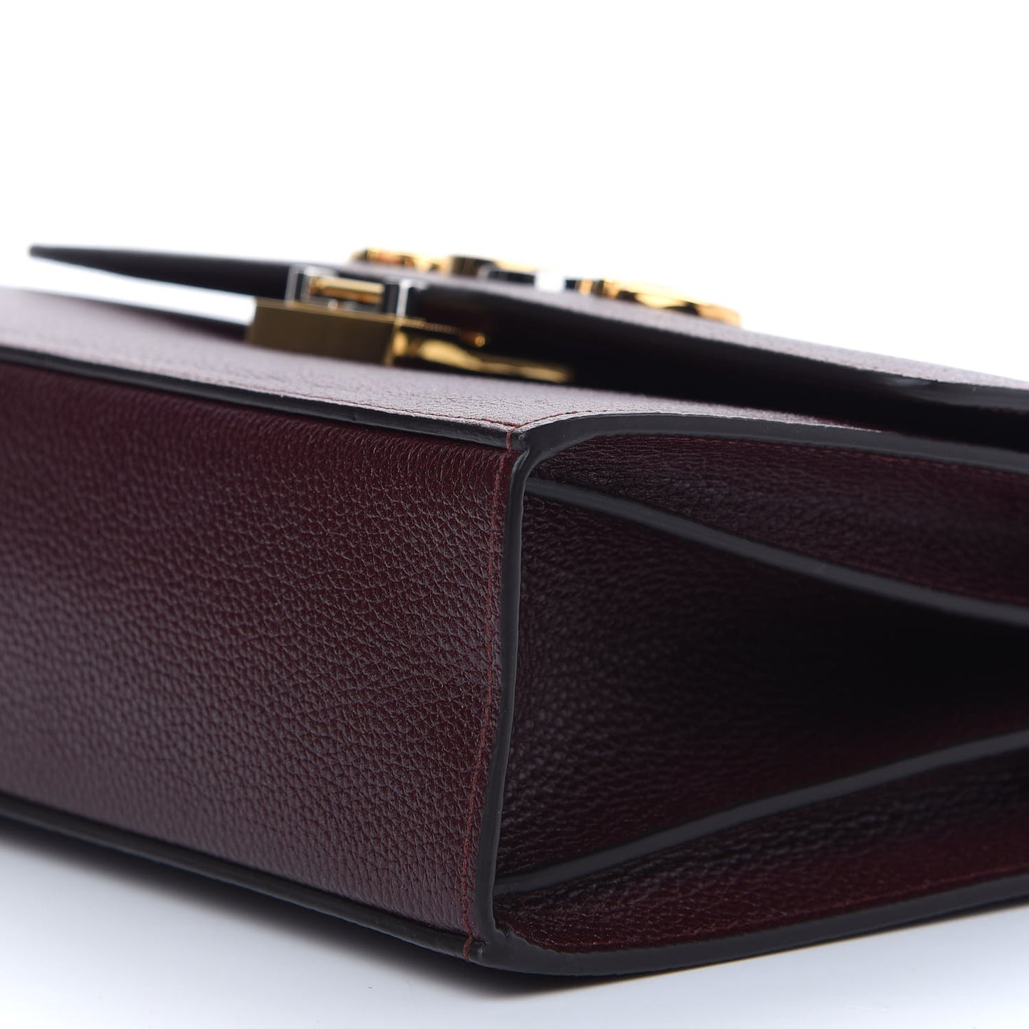Grainy Calfskin Small Zumi Shoulder Bag Vintage Bordeaux