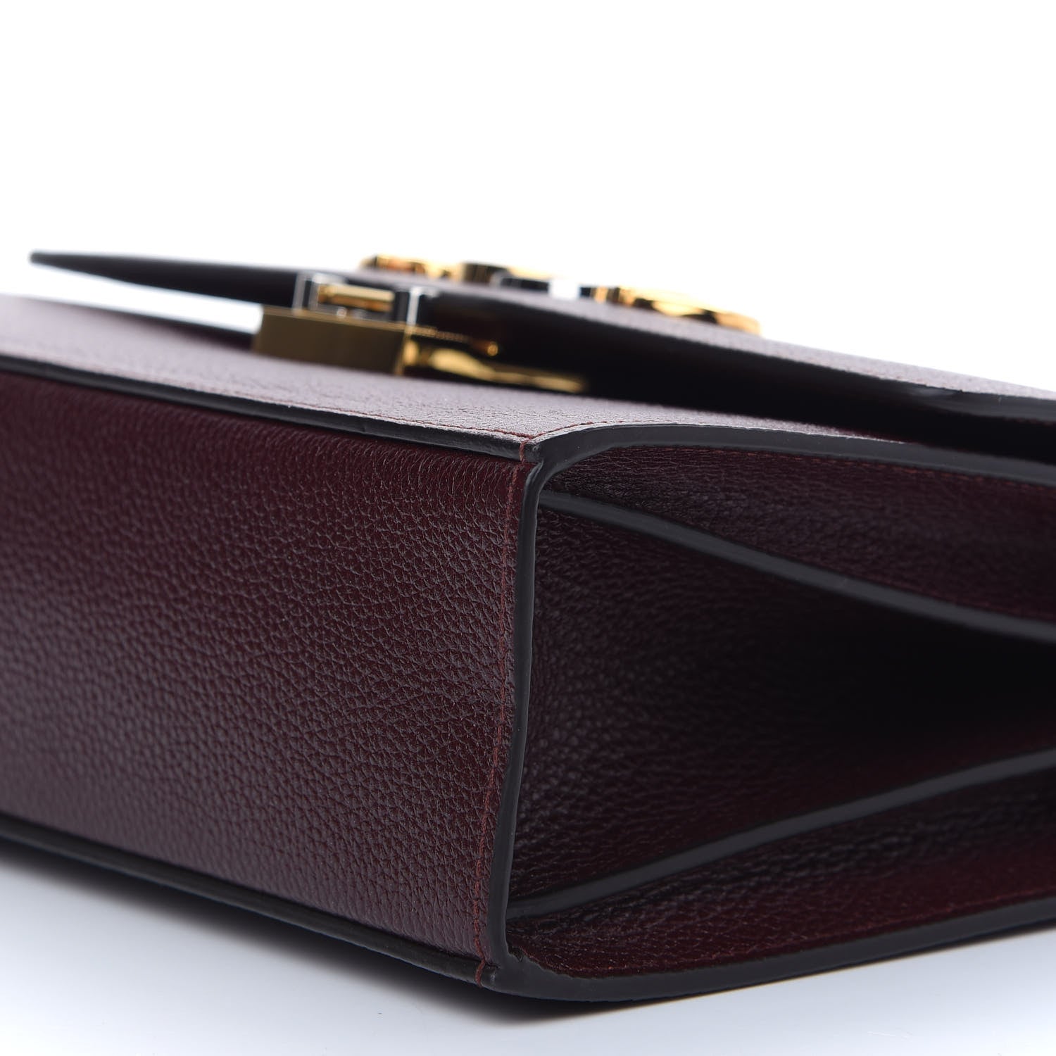 Gucci Grainy Calfskin Small Zumi Shoulder Bag Vintage Bordeaux 9 of 9