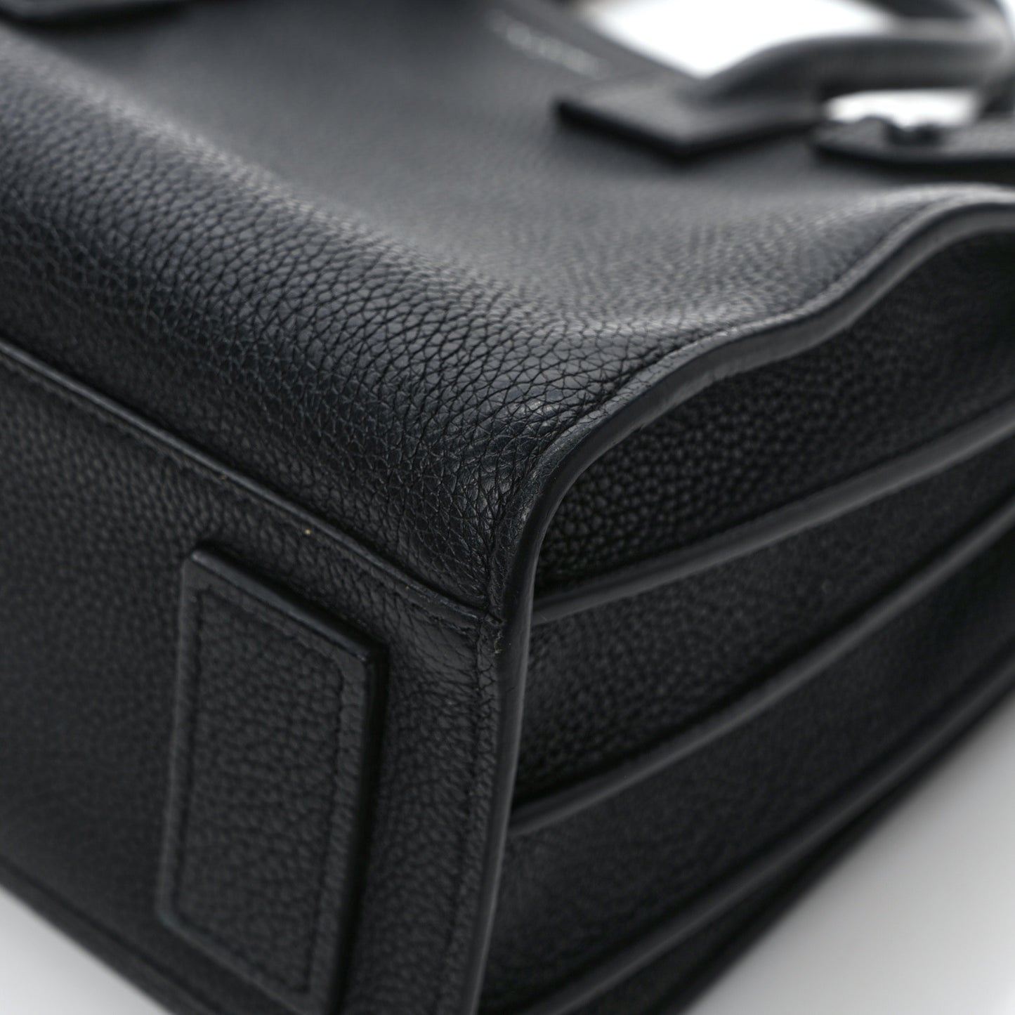 Grained Calfskin Baby Sac De Jour Souple Black