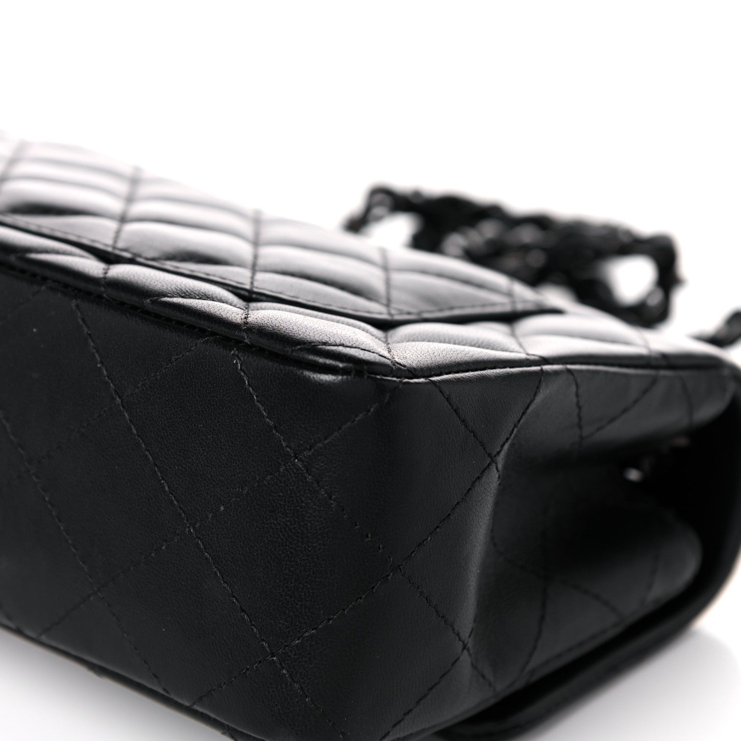 Chanel Lambskin Quilted Mini Rectangular Flap So Black 11 of 14