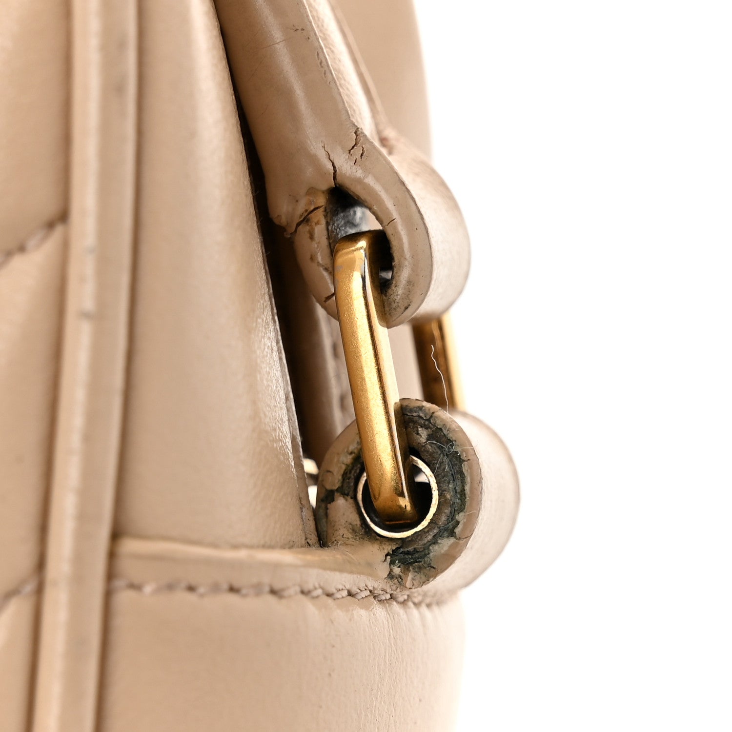 Saint Laurent Calfskin Matelasse Monogram Lou Camera Bag Dark Beige 14 of 15