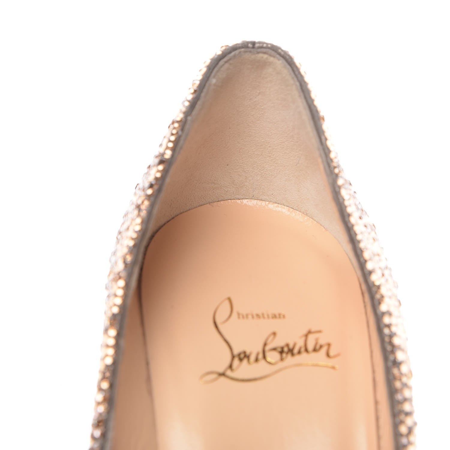 Christian Louboutin Suede Burma Strass Degrade So Kate 100 Pumps 35.5 Topaz 10 of 11