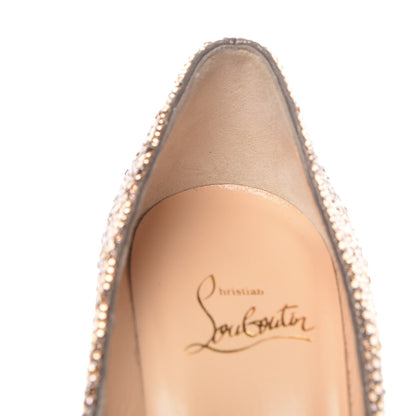 Christian Louboutin Suede Burma Strass Degrade So Kate 100 Pumps 35.5 Topaz 10 of 11