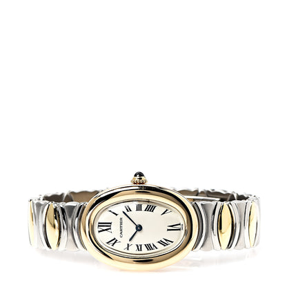 Cartier Stainless Steel 18K Yellow Gold 22mm Baignoire Quartz Watch 2 of 5