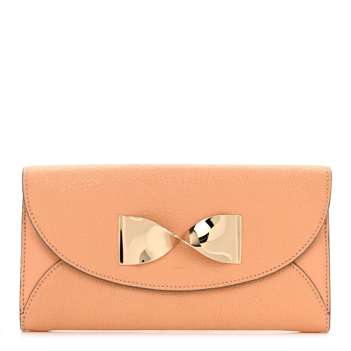 Goatskin Ribbon Long Wallet Rose Quartz