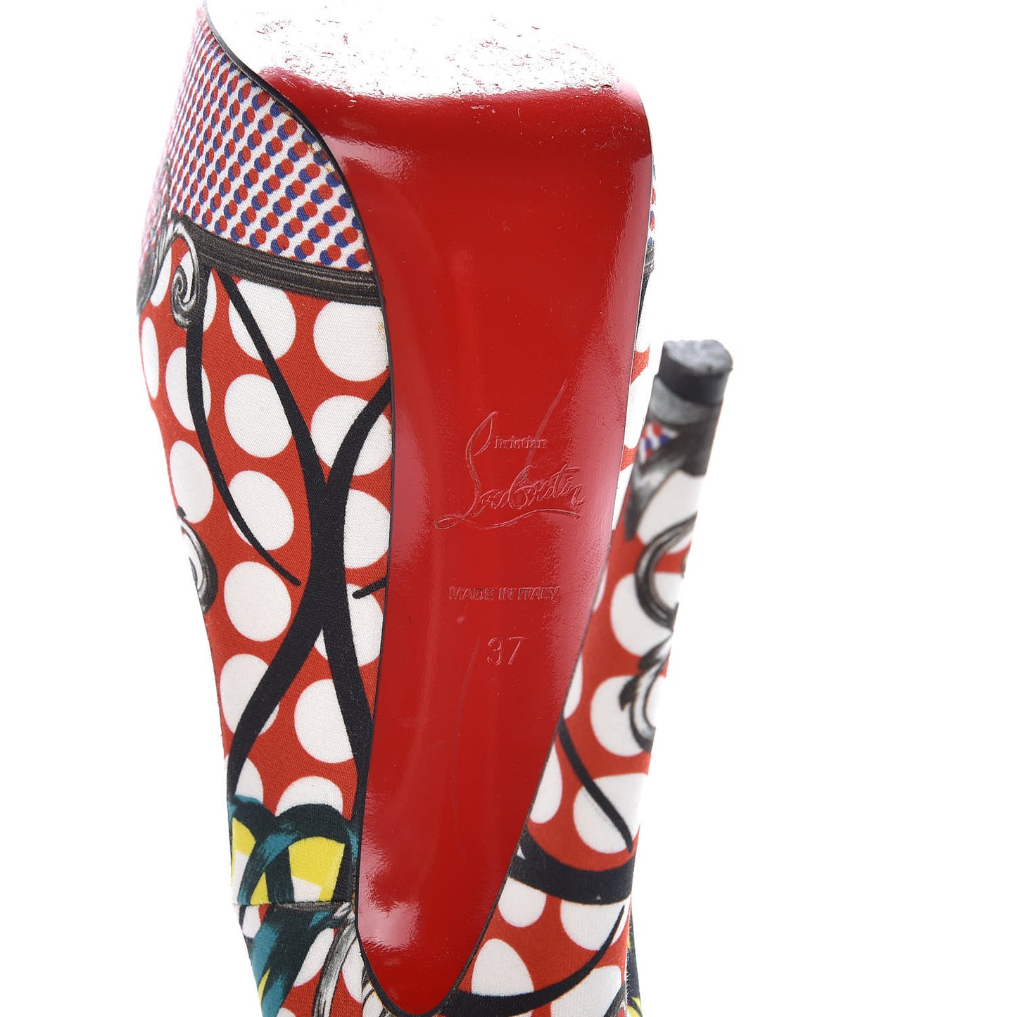 Fabric Loubi Print Daffodile 160 Pumps 37 Multicolor