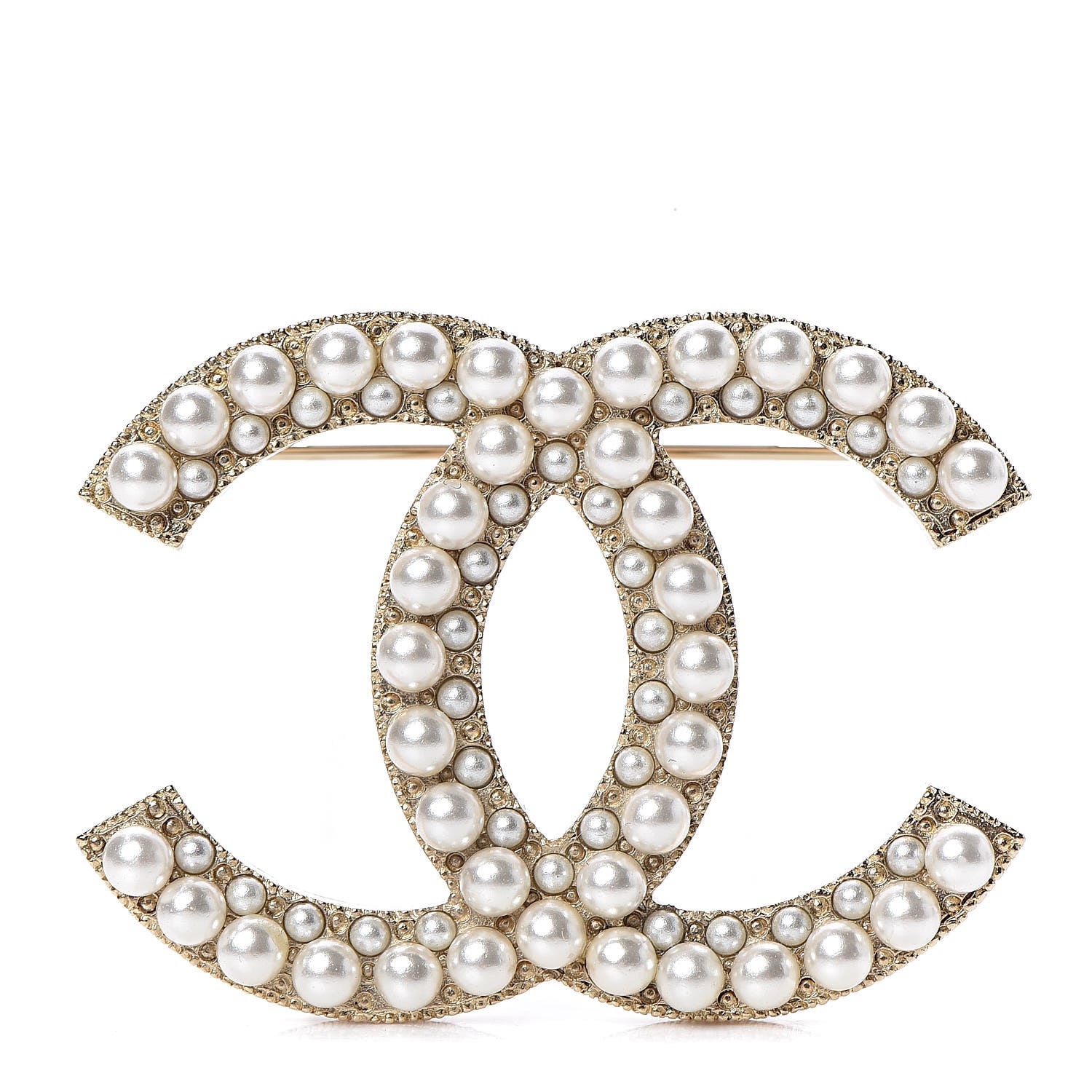 Chanel Pearl CC Brooch Gold 1 of 5