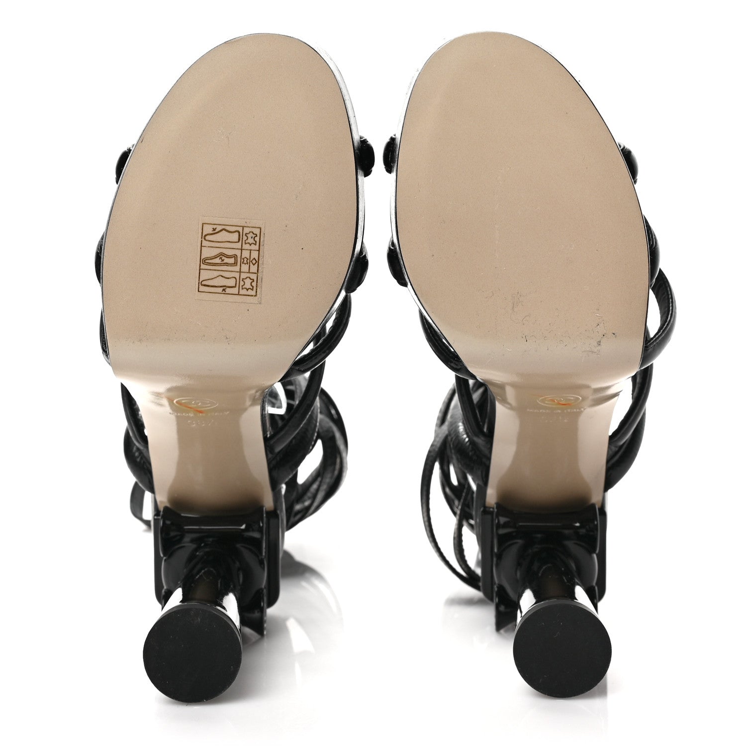 Chanel Lambskin Gladiator Sandals 38.5 Black 5 of 6