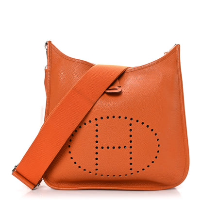 Hermes Taurillon Clemence Evelyne III PM Orange 1 of 9