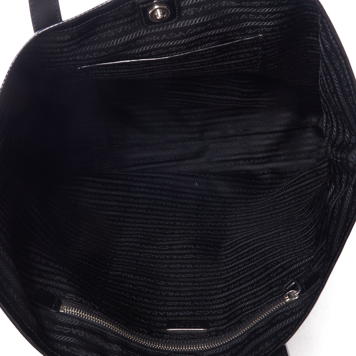 Prada Tessuto Nylon Spazzolato Tote Black 4 of 8