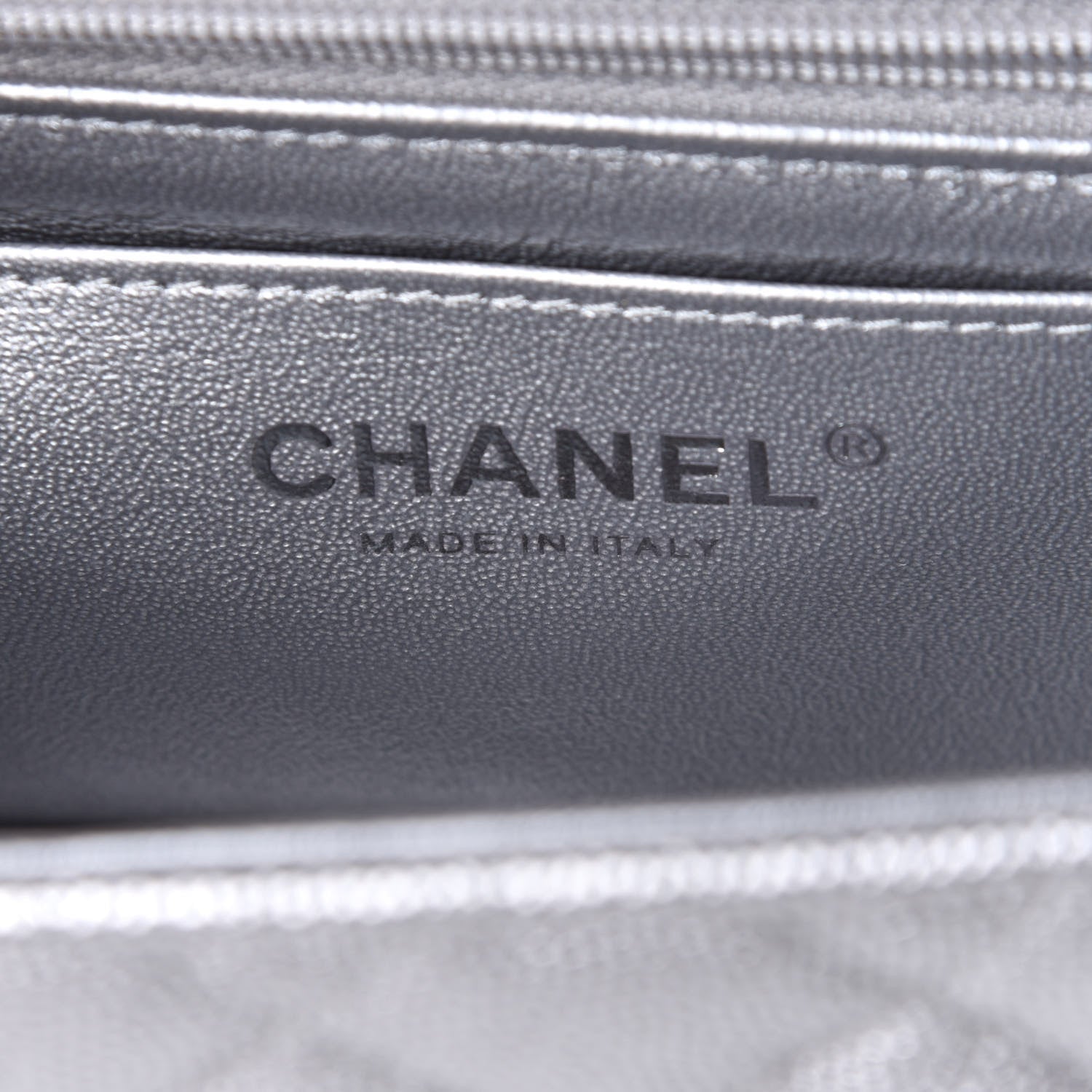 Chanel Metallic Caviar Quilted Mini Top Handle Rectangular Flap Silver 7 of 12