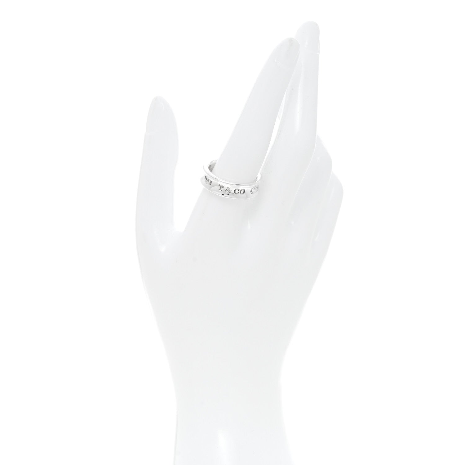 Tiffany Sterling Silver 1837 Band Ring 60 9 2 of 4