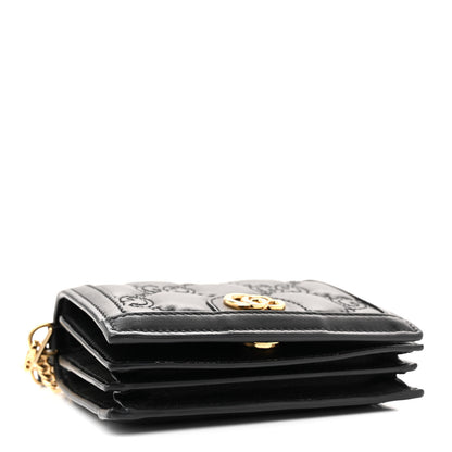 Gucci Nylon Calfskin Enamel GG Matelasse Mini Chain Bag Black 4 of 10