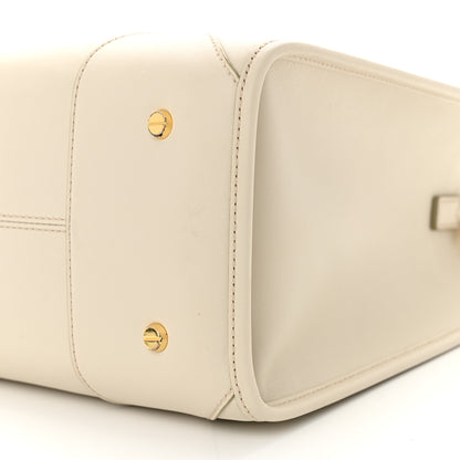 MCM Calfskin Large Munchen Tote White 10 of 11