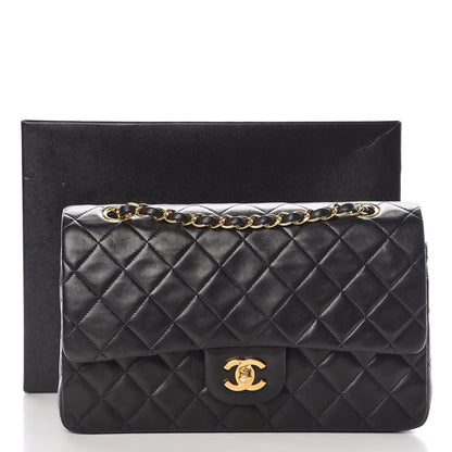 Chanel Lambskin Quilted Medium Double Flap Black 15 of 15