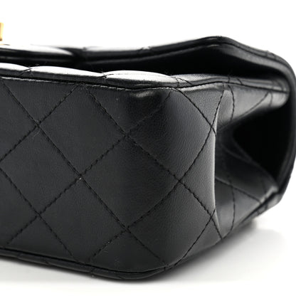 Chanel Lambskin Quilted Mini Top Handle Rectangular Flap Black 10 of 10