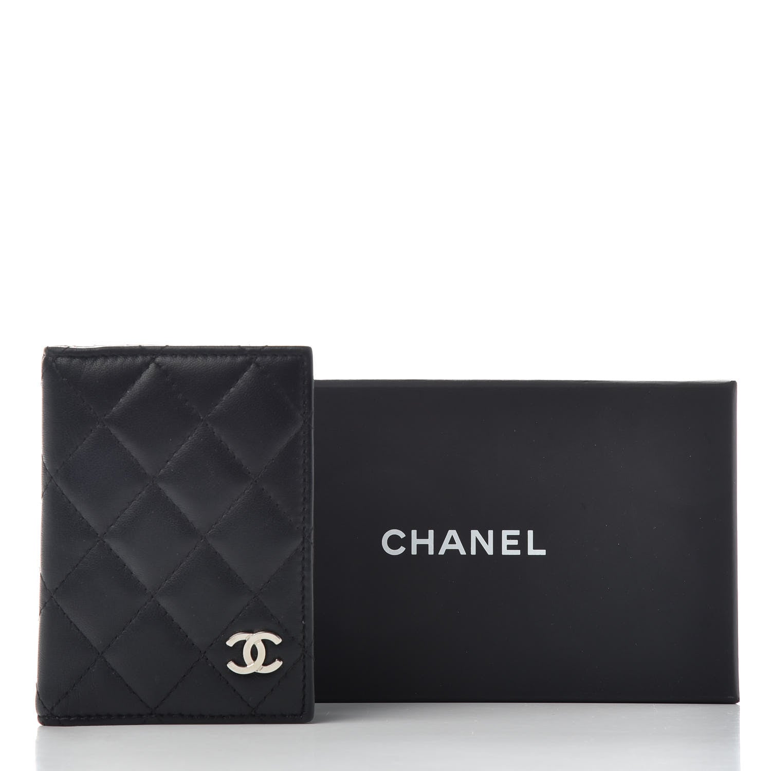 Chanel Lambskin Quilted Card Holder Wallet Black 7 of 7