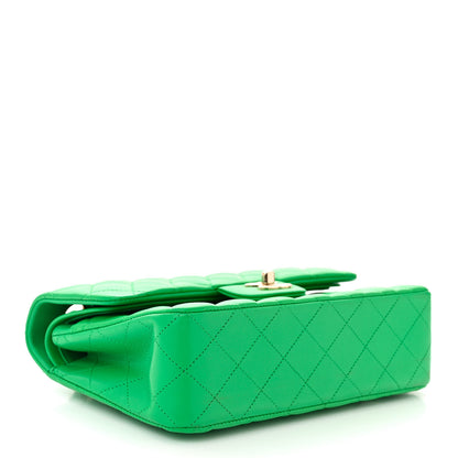 Chanel Lambskin Quilted Small Double Flap Green 4 of 11
