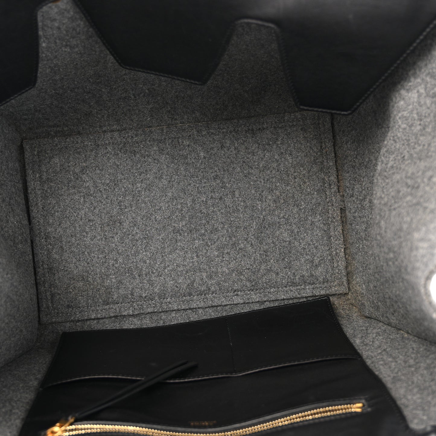 Felt Calfskin Medium Tie Knot Tote Grey Black