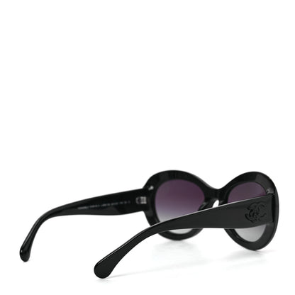 Chanel Acetate Polarized Oval CC Sunglasses 5469-B-A 4 of 7