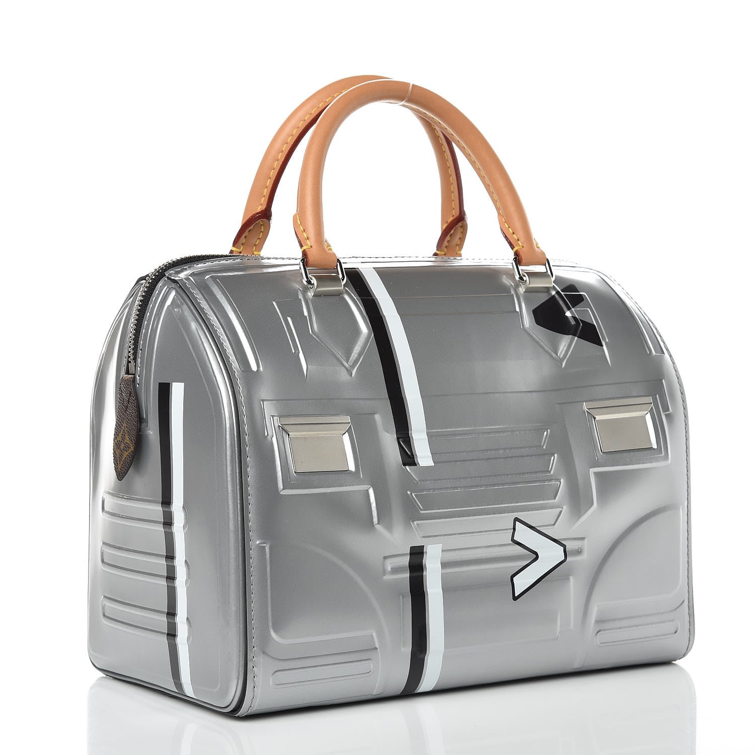 Louis Vuitton Epi Spaceship Embossed Speedy 25 Silver 3 of 9