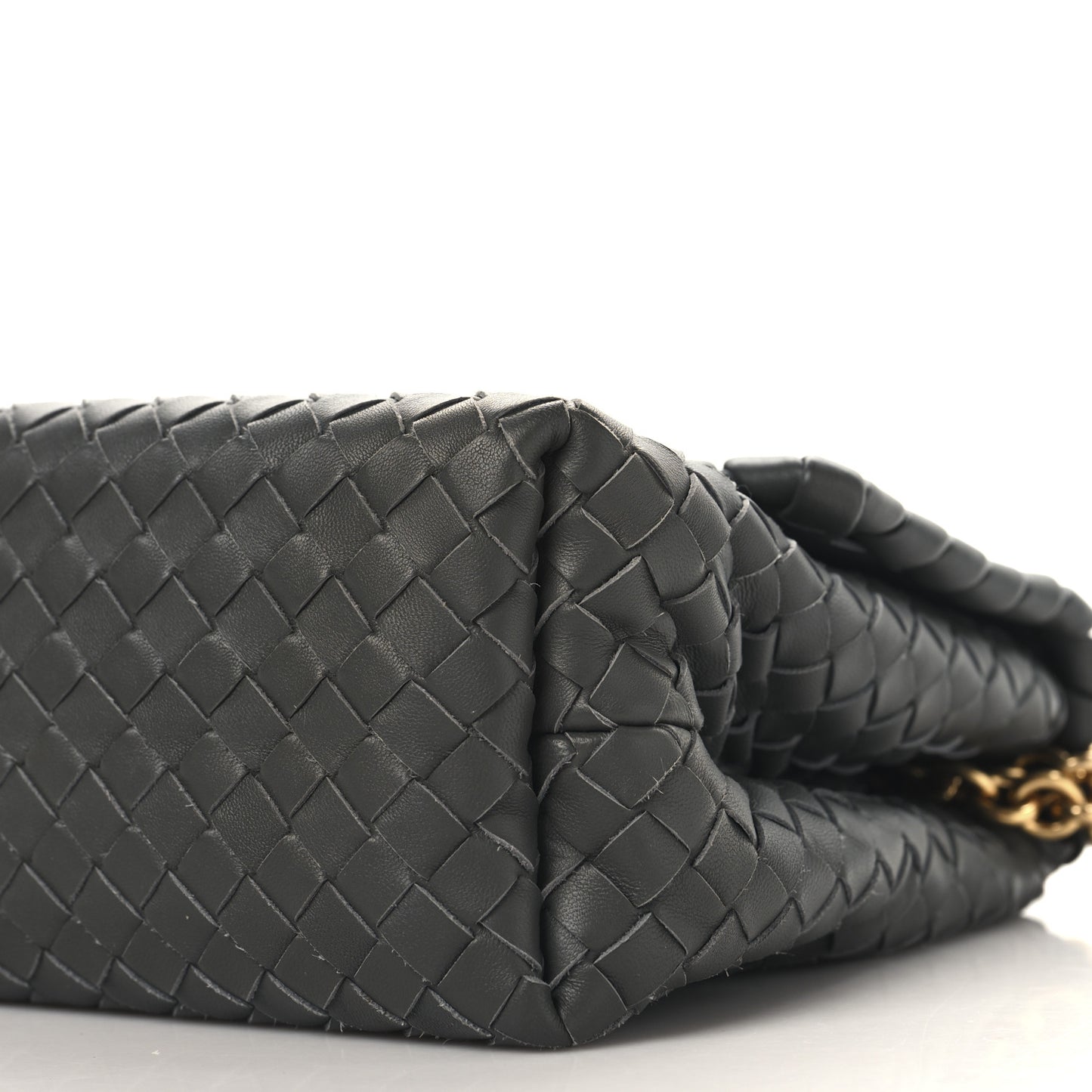 Nappa Intrecciato Small Olimpia Shoulder Bag Steel